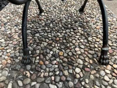 Maison Jansen Italian Modern Iron And Bronze Bench