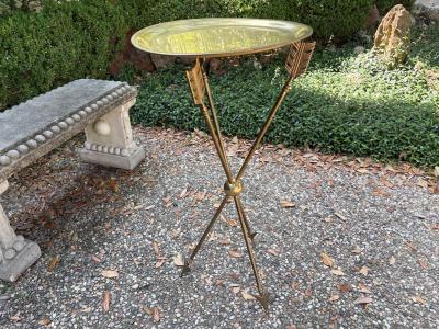 Maison Jansen Italian Neoclassical Style Brass Arrow And Quiver Table