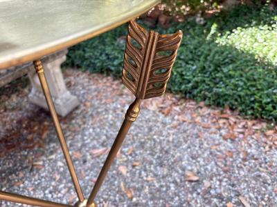 Maison Jansen Italian Neoclassical Style Brass Arrow And Quiver Table