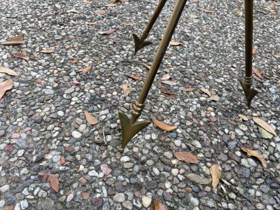 Maison Jansen Italian Neoclassical Style Brass Arrow And Quiver Table