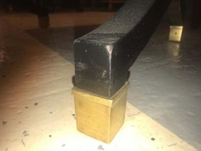 Maison Jansen Jansen Fashioned Chavel Ebonized Floor Chevel Mirror with Bronze Mounts