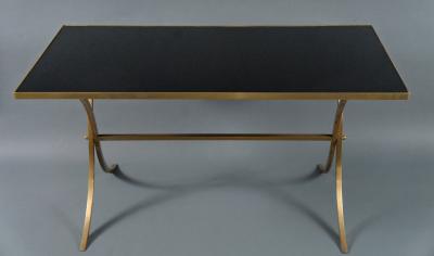 Maison Jansen Jansen Style French Brass and Glass Coffee Table