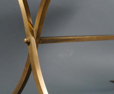 Maison Jansen Jansen Style French Brass and Glass Coffee Table