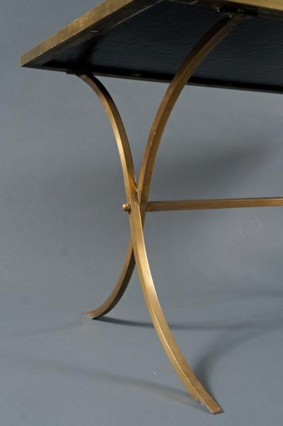 Maison Jansen Jansen Style French Brass and Glass Coffee Table
