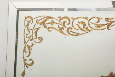 Maison Jansen Jansen Style French Eglomise Border Mirror