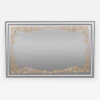 Maison Jansen Jansen Style French Eglomise Border Mirror