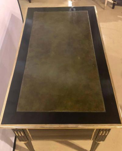 Maison Jansen Jansen Styled Ebonized Bronze Mounted Writing Office Desk Louis XVI Fashioned