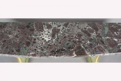 Maison Jansen Large French 1940s Polychrome and Marble Console by Maison Jansen