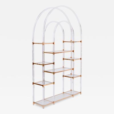 Maison Jansen Large Hollywood Regency Style Shelving Unit by Maison Jansen