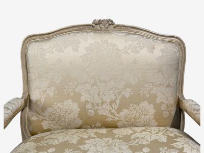 Maison Jansen Louis XVI Armchairs Giltwood Fabric France 20th c 