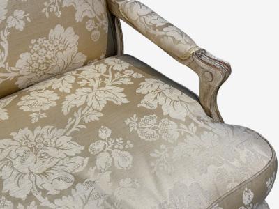 Maison Jansen Louis XVI Armchairs Giltwood Fabric France 20th c 