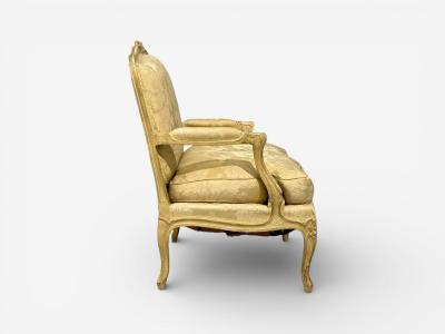 Maison Jansen Louis XVI Armchairs Giltwood Fabric France 20th c 