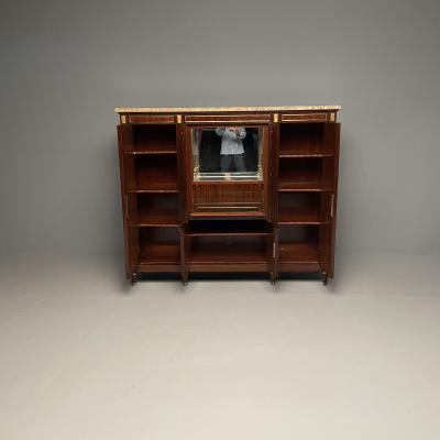 Maison Jansen Louis XVI Chinoiserie Dry Bar Bookcase Cabinet in Fashion of Maison Jansen