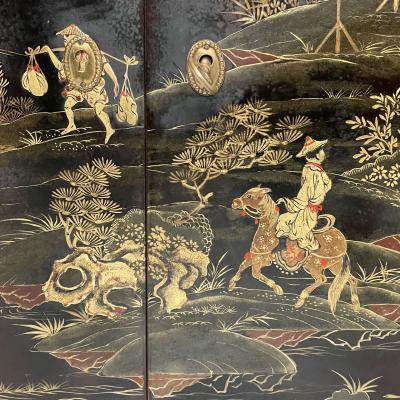 Maison Jansen Louis XVI Chinoiserie Dry Bar Bookcase Cabinet in Fashion of Maison Jansen