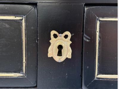 Maison Jansen Louis XVI Hollywood Regency Bronze Marble Ebonized Console France 1930s