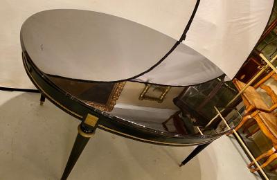 Maison Jansen Louis XVI Jansen Style Center or Dining Table Black Lacquer Steinway Finish