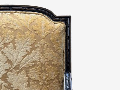 Maison Jansen Louis XVI Style Beige Fabric Mahogany Lounge Chairs France 1920s