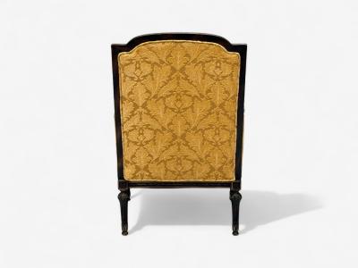 Maison Jansen Louis XVI Style Beige Fabric Mahogany Lounge Chairs France 1920s