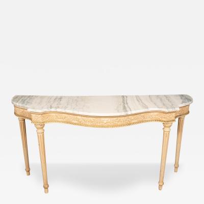 Maison Jansen Louis XVI Style White Painted Console Table From The Waldorf