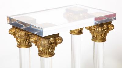 Maison Jansen Lucite and Bronze Console Table