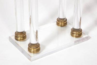 Maison Jansen Lucite and Bronze Console Table