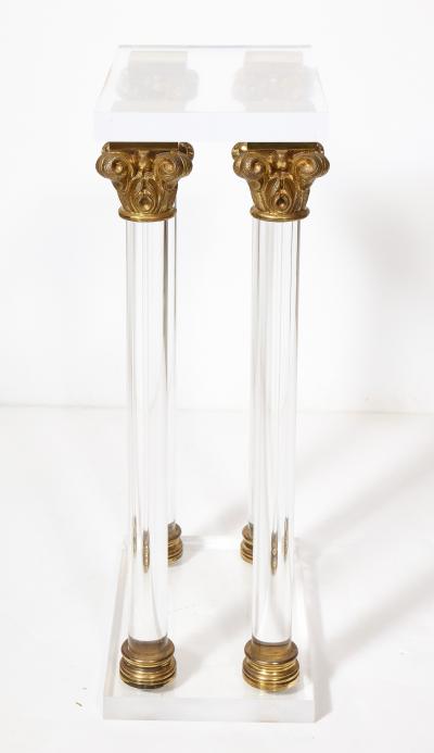 Maison Jansen Lucite and Bronze Console Table