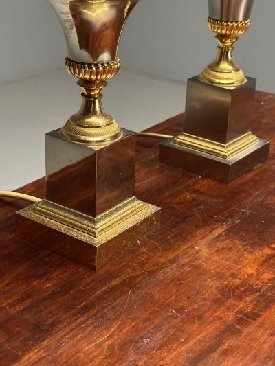 Maison Jansen Maison Charles Attr Hollywood Regency French Table Lamps France 1950s
