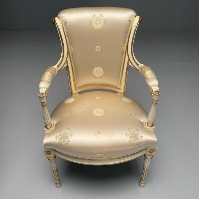 Maison Jansen Maison Jansen Attr Louis XVI Style Hollywood Regency Fauteuils Scalamandre