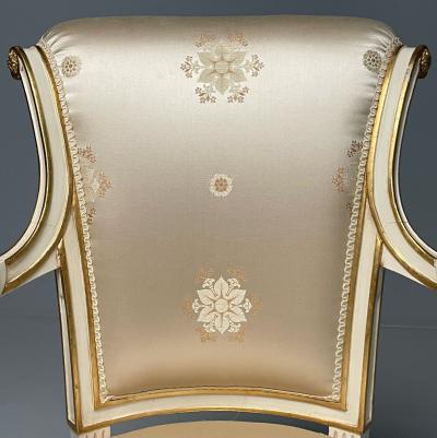Maison Jansen Maison Jansen Attr Louis XVI Style Hollywood Regency Fauteuils Scalamandre