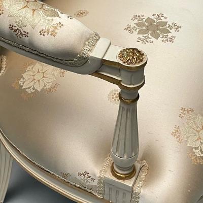 Maison Jansen Maison Jansen Attr Louis XVI Style Hollywood Regency Fauteuils Scalamandre