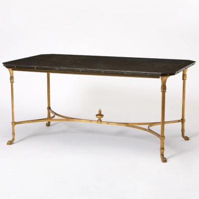 Maison Jansen Maison Jansen Bronze Black Stone top Table