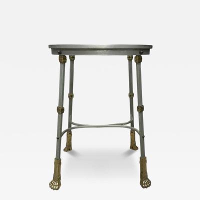 Maison Jansen Maison Jansen Bronze Steel Claw Foot Side Table