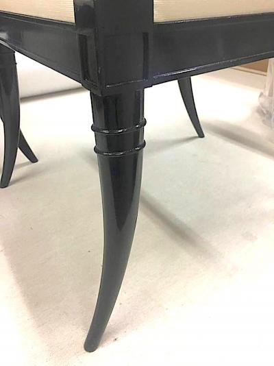 Maison Jansen Maison Jansen Chicest Black Neoclassic Exceptional Pair of Armchairs