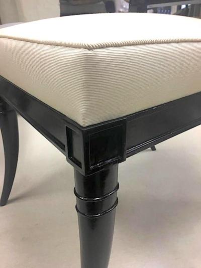 Maison Jansen Maison Jansen Chicest Black Neoclassic Exceptional Set of Eight Dinning Chairs