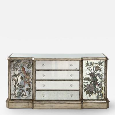 Maison Jansen Maison Jansen Eglomise Mirror Credenza