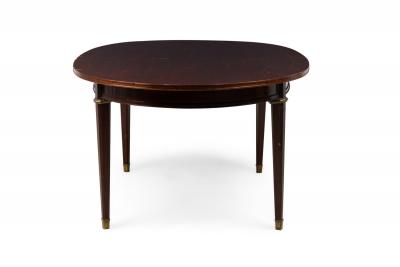 Maison Jansen Maison Jansen French Mahogany and Bronze Extension Dining Conference Table