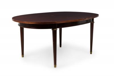 Maison Jansen Maison Jansen French Mahogany and Bronze Extension Dining Conference Table