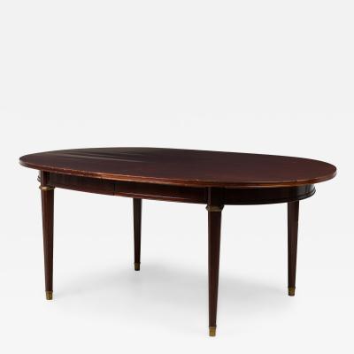 Maison Jansen Maison Jansen French Mahogany and Bronze Extension Dining Conference Table