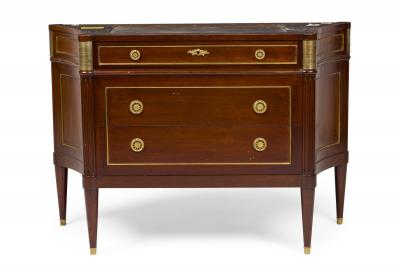 Maison Jansen Maison Jansen French Mid Century Bronze Mounted Mahogany Chest