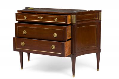 Maison Jansen Maison Jansen French Mid Century Bronze Mounted Mahogany Chest