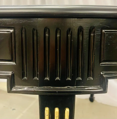 Maison Jansen Maison Jansen Louis XVI Dining Table Conference Ebony Bronze French 1930s