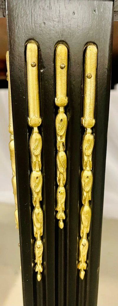 Maison Jansen Maison Jansen Louis XVI Dining Table Conference Ebony Bronze French 1930s