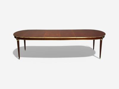 Maison Jansen Maison Jansen Louis XVI Style Mahogany Bronze Dining Table France 1920s