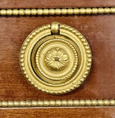 Maison Jansen Maison Jansen Louis XVI Style Sideboard Cabinet Credenza Bronze Marble Top