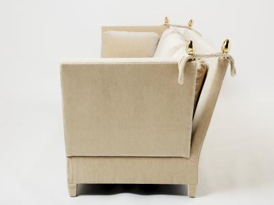 Maison Jansen Maison Jansen Neoclassical 4 seater sofa mohair velvet 1970s