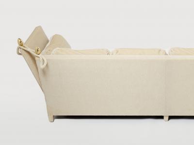 Maison Jansen Maison Jansen Neoclassical 4 seater sofa mohair velvet 1970s