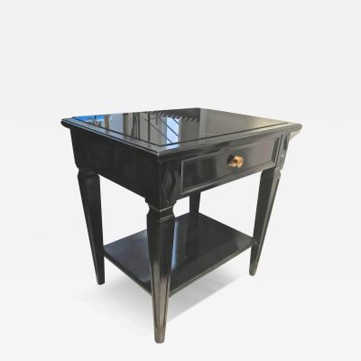 Maison Jansen Maison Jansen Pair of Blackened Wood Bedside or Side Table