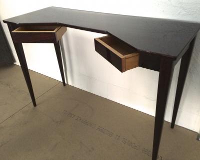 Maison Jansen Maison Jansen Refined Black Lacquered 2 Doors Lady Desk