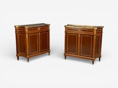 Maison Jansen Maison Jansen Russian Neoclassical Style Large Cabinets Mahogany Bronze