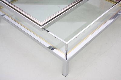 Maison Jansen Maison Jansen Sliding Glass Top Table in Chrome